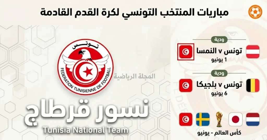 جدول مباريات المنتخب التونسي في كأس العالم 2026